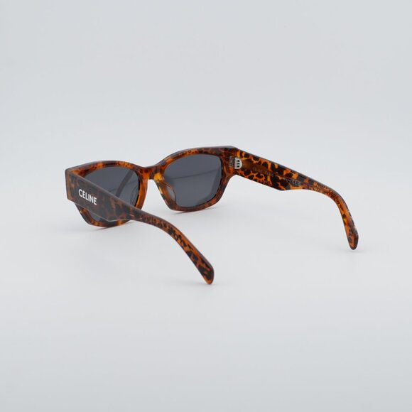 Celine CL40197U 99A Sunglasses Brown Animal Havana Square  display picture 2